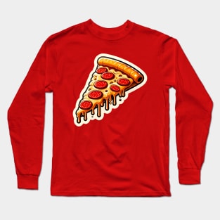 Pizza Sticker Long Sleeve T-Shirt